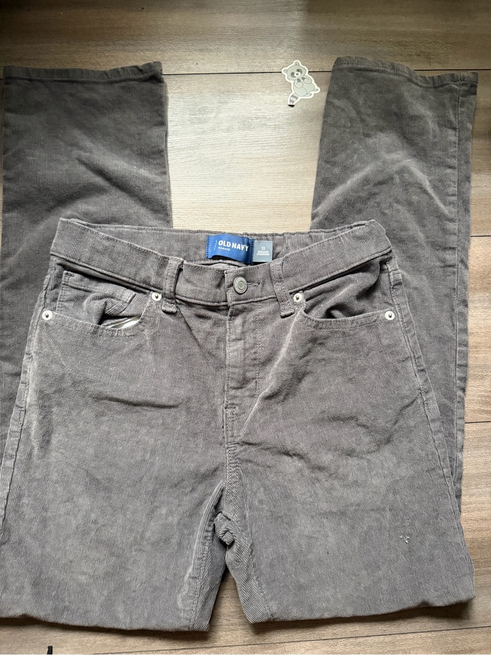 Old Navy Men's Charcoal Corduroy Straight Jeans